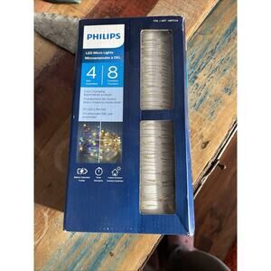 Philips LED Micro Lights Indoor Outdoor Warm White Multi Color Changing 4 Sets